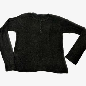 Brandy Melville Women’s Henley dark grey
